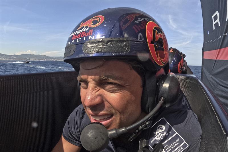 Kai Lenny of the United States seen during sailing on the AC75 BoatOne of Alinghi Red Bull Racing in Barcelona, Spain - photo © Samo Vidic / Alinghi Red Bull Racing