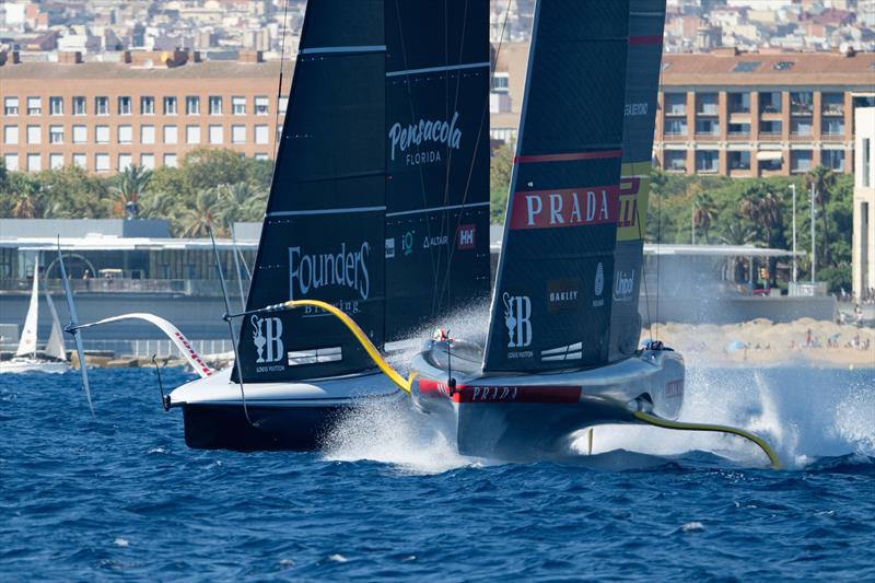 New York Yacht Club American Magic vs. Luna Rossa Prada Pirelli on Louis Vuitton Cup Semi-Finals Day 2 - 15th September 2024 photo copyright Ricardo Pinto / America's Cup taken at  and featuring the AC75 class