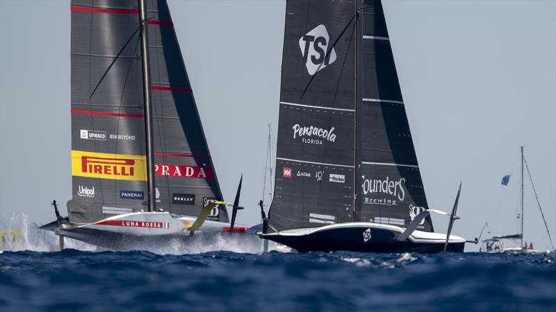 Luna Rossa Prada Pirelli vs. New York Yacht Club American Magic on Louis Vuitton Cup Semi-Finals Day 2 - 15th September 2024 - photo © David Maynard / www.alleycatphotographer.com