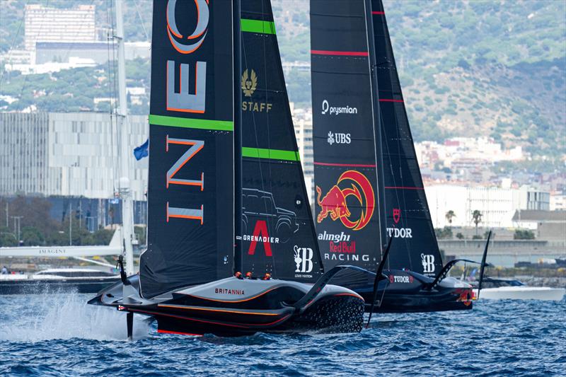 Alinghi Red Bull Racing vs. INEOS Britannia on Louis Vuitton Cup Semi-Finals Day 4 - 18th September 2024 - photo © Ian Roman / America's Cup