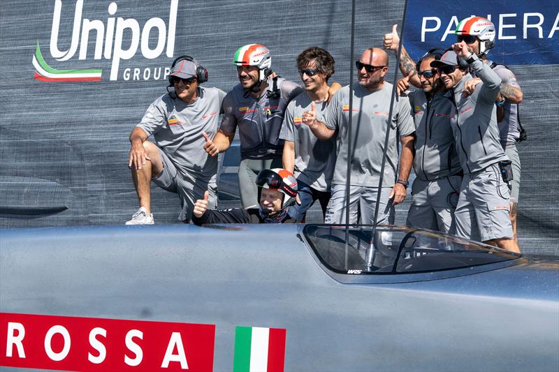 Luna Rossa Prada Pirelli progess to the Louis Vuitton Cup Final - 19th September 2024 photo copyright Ricardo Pinto / America's Cup taken at  and featuring the AC75 class