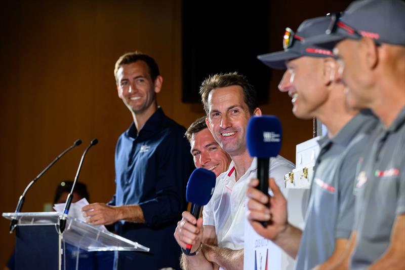 All smiles at the Finals Media Conference - Louis Vuitton Cup - September 25, 2024 - Barcelona - photo © Ricardo Pinto / America's Cup