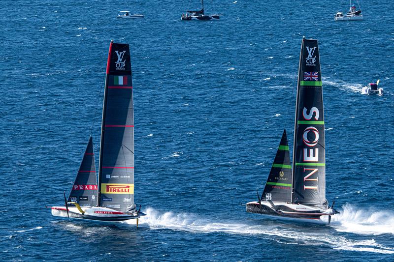 Luna Rossa Prada Pirelli vs. INEOS Britannia on Louis Vuitton Cup Final Race Day 3 - September 29, 2024 - photo © Ricardo Pinto / America's Cup