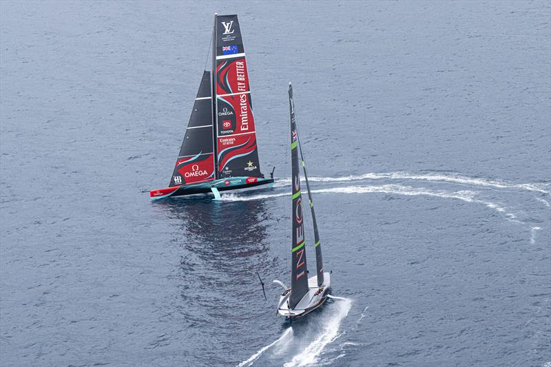 Emirates Team NZ - Race Day 1 - 37th America's Cup - Barcelona - October 12, 2024 photo copyright Ricardo Pinto / America's Cup taken at Royal New Zealand Yacht Squadron and featuring the AC75 class