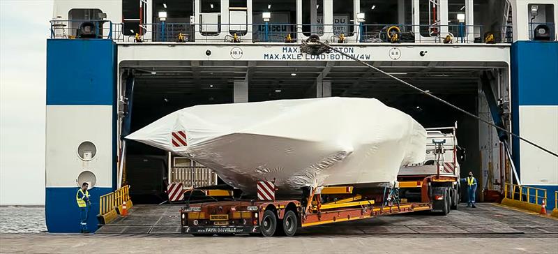 Luna Rossa's AC75 has been returned to the team's base in Cagliari, Sardinia - November 2025 photo copyright Luna Rossa taken at Circolo della Vela Sicilia and featuring the AC75 class