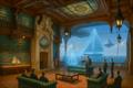 Earth's yacht syndicate watches the race from a digital replica of the NYYC model room — tradition witnessing the future © Pierre-Jean Cottalorda