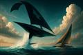 © Pierre-Jean Cottalorda The Charybdis goes for the hat trick — wing morphed into a kite, it catches a perfect wave and takes flight © Pierre-Jean Cottalorda