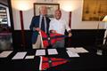 Roberto Mottola di Amato, President of the Circolo del Remo e della Vela Italia, (left) with Max Sirena (CEO of Luna Rossa) at the anouncement of the Challenge by the Naples club © Luna Rossa