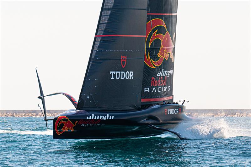 `Boat One` - AC75 - Alinghi  Red Bull Racing - April 2024 photo copyright Ugo Fonolla / America's Cup taken at Société Nautique de Genève and featuring the ACC class