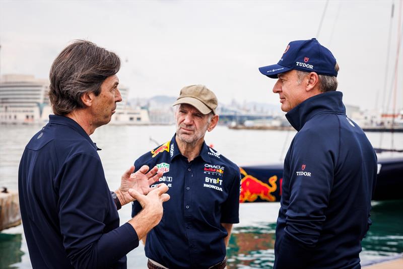 Marcelino Botin, Adrian Newey, Ernesto Bertarelli - Alinghi  Red Bull Racing - April 2024 - photo © Ugo Fonolla / America's Cup