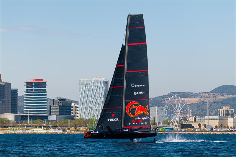 Alinghi  Red Bull Racing - AC75 - Day 6 - April 2024 photo copyright Ugo Fonolla / America's Cup taken at Société Nautique de Genève and featuring the ACC class