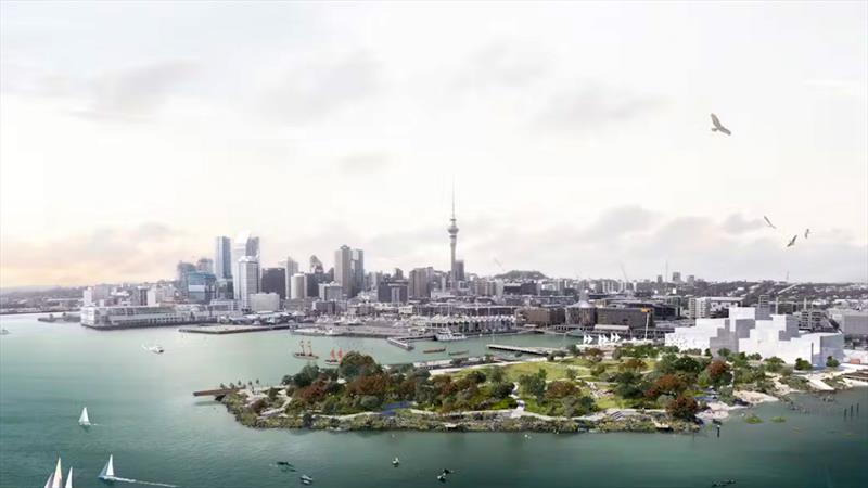 Concept plan for Wynyard Point redevelopment showing apartments and office blocks where the AC2021 team Bases were located - photo © Auckland Council