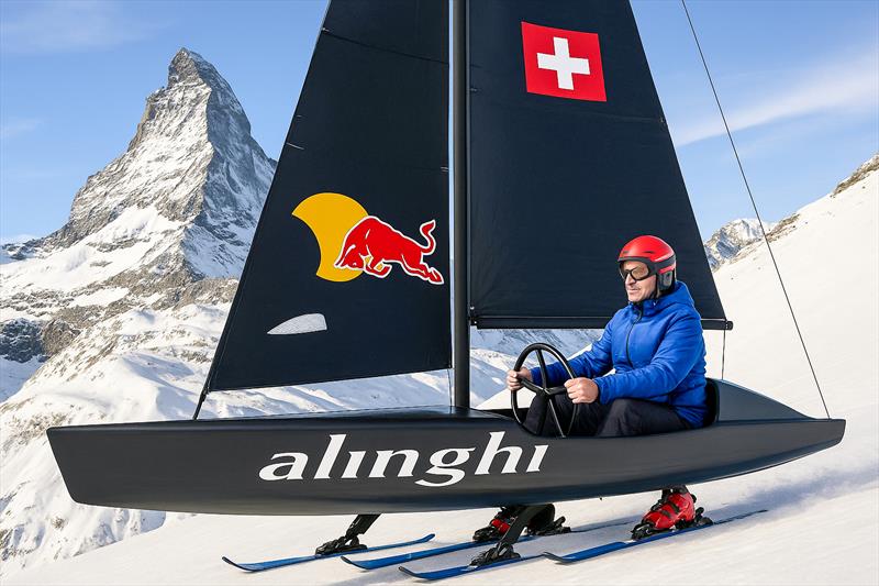 Is Ernesto Bertarelli heading for the slopes? The America's Cup Swiss style - April 2025 photo copyright Richard Gladwell - AI taken at Société Nautique de Genève and featuring the ACC class