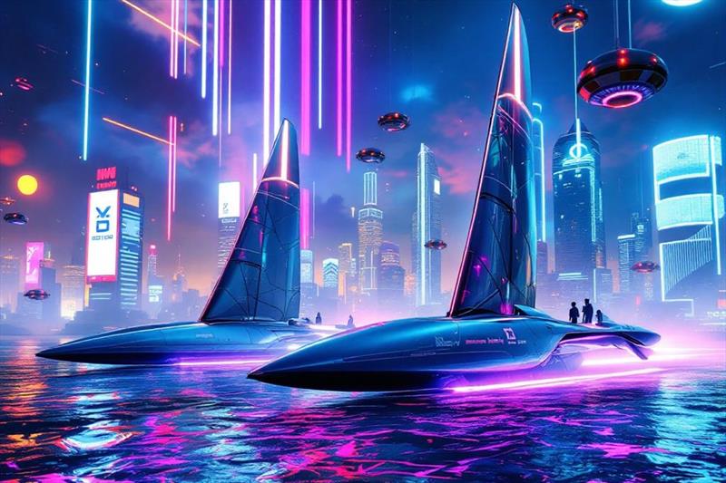 Duel of nerves — the skippers push each other to the edge, no space left for doubt — in this instance, in a cyberpunk setting photo copyright Pierre-Jean Cottalorda taken at Cercle de la Voile de Paris and featuring the ACC class
