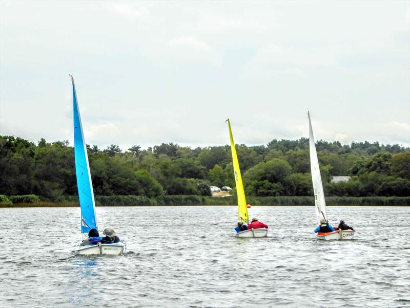 The 303 2 Person fleet gets away during the Hansa TT at Frensham photo copyright Tony Machen taken at Frensham Pond Sailing Club and featuring the Hansa class