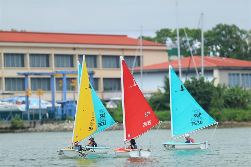 Hansa boats sailing outside Raffles Marina - 23rd SMU-RM Western Circuit Sailing Regatta photo copyright Howie Choo taken at  and featuring the Hansa class