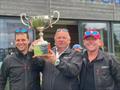 Ajax Nationals at Harwich: Josh Richardson, Mark Ingram and Richard Merriweather, winners of the Gimpel Trophy © Linda Ingram