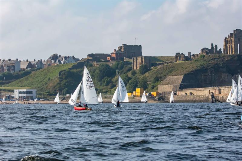 A picturesque background at Tynemouth SC - Albacore UK National and European Championships 2024 photo copyright Tim Olin / www.olinphoto.co.uk taken at Tynemouth Sailing Club and featuring the Albacore class