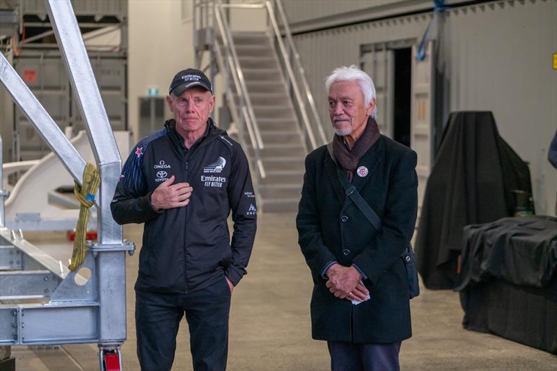 Emirates Team NZ new base, the former INEOS Team UK facility, is blessed in an early morning ceremony by Ngati Whatua Orakei - photo © Emirates Team New Zealand