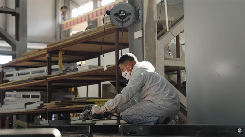 Aquila experts at work - photo © Aquila Boats