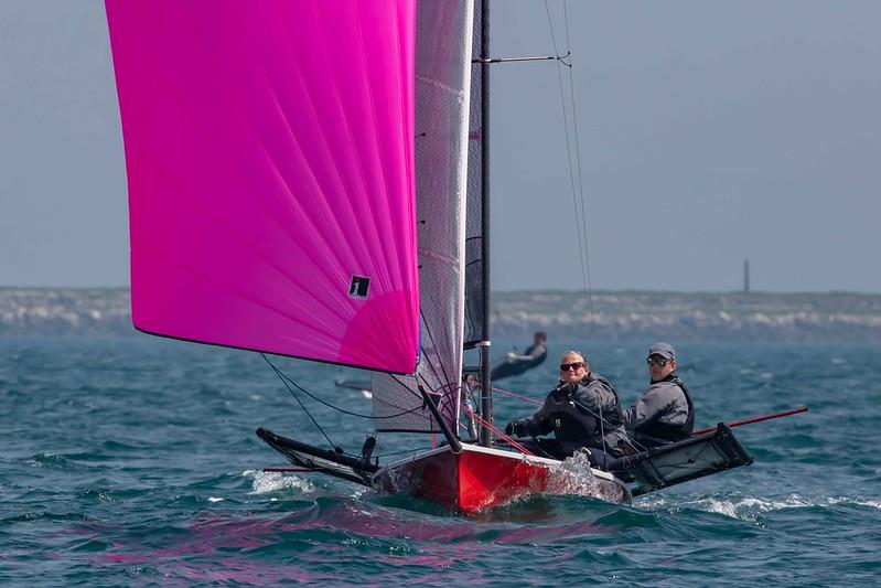 B14s at the Weymouth skiff open photo copyright Tim Olin / www.olinphoto.co.uk taken at Weymouth & Portland Sailing Academy and featuring the B14 class