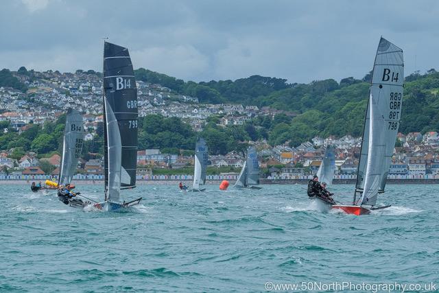 B14 Europeans and Nationals at Torquay photo copyright Tania Hutchings / www.50NorthPhotography.co.uk taken at Royal Torbay Yacht Club and featuring the B14 class