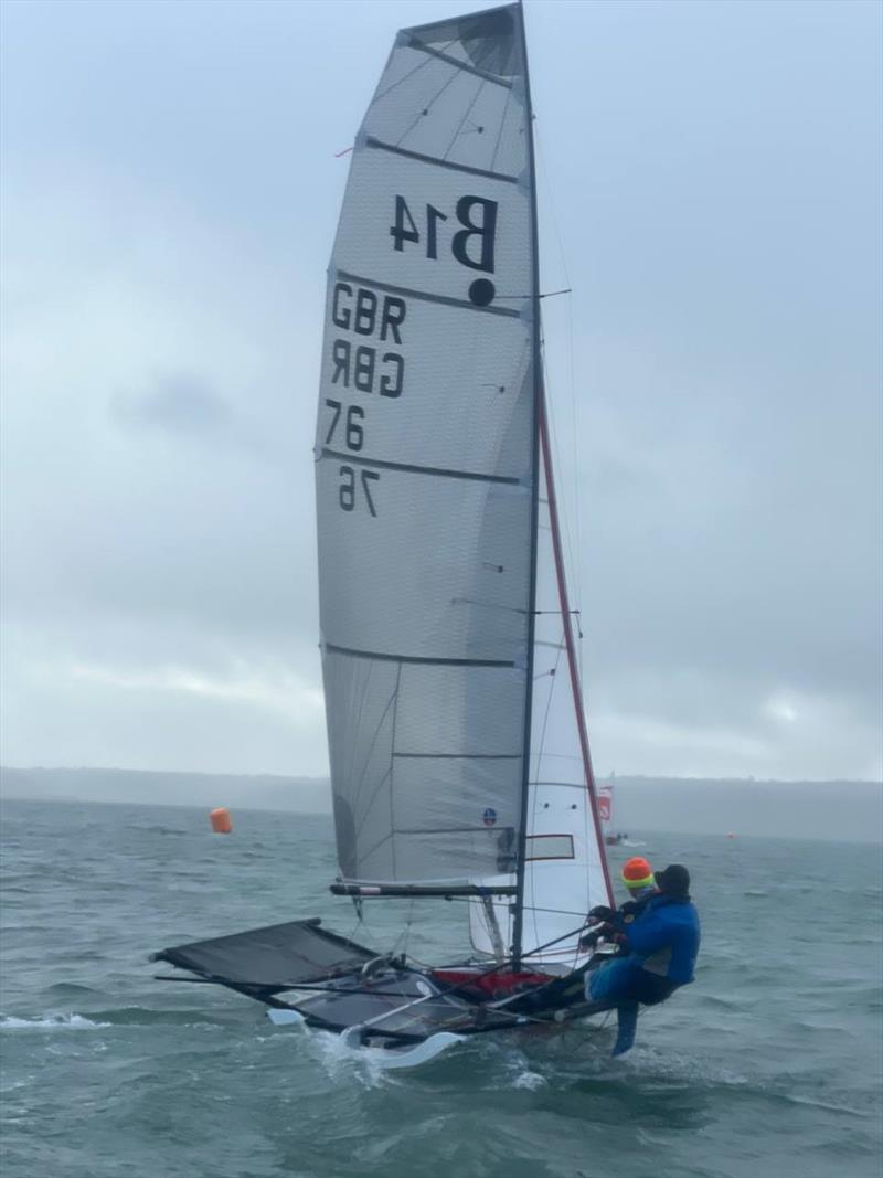 Christmas Cracker Pursuit Race at Paignton Sailing Club photo copyright Sam Brown taken at Paignton Sailing Club and featuring the B14 class