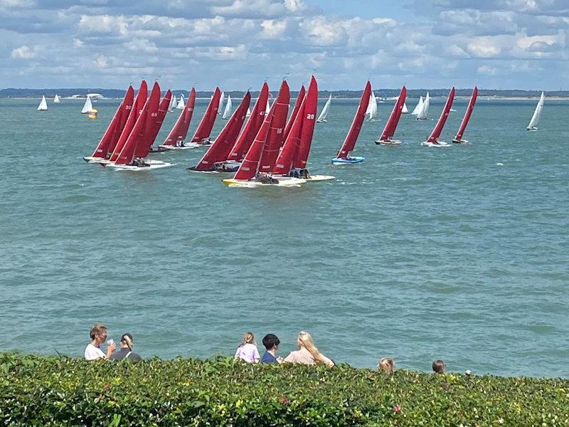 Bembridge classes racing on 28 July photo copyright Katharine Toogood taken at Cowes Combined Clubs and featuring the Bembridge Redwing class