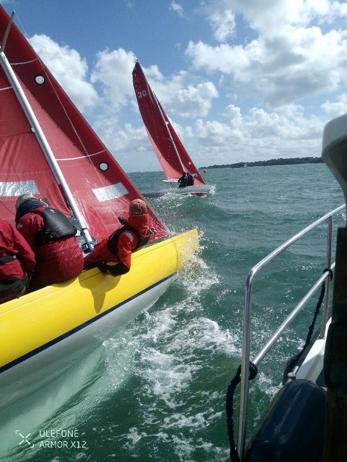 Bembridge Keelboats Late August Racing photo copyright Mike Samuelson taken at Bembridge Sailing Club and featuring the Bembridge Redwing class