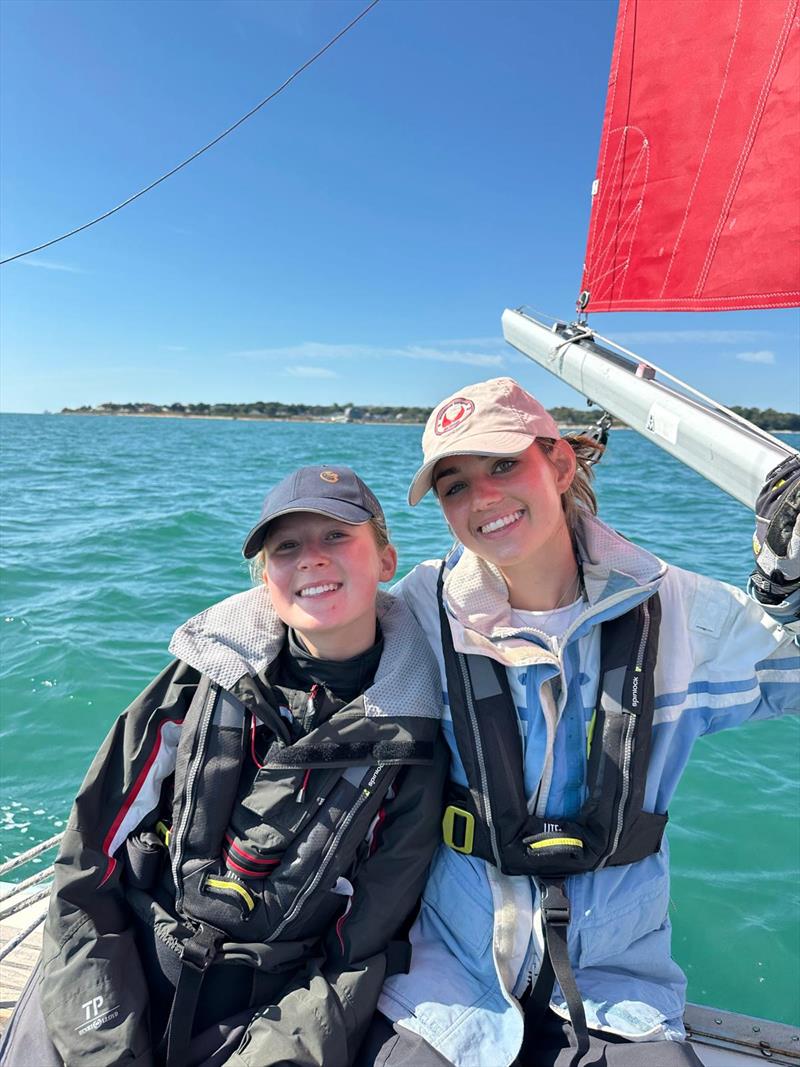 The young Gosling crew Keelboat racing at Bembridge Sailing Club in August - photo © Serena Gosling