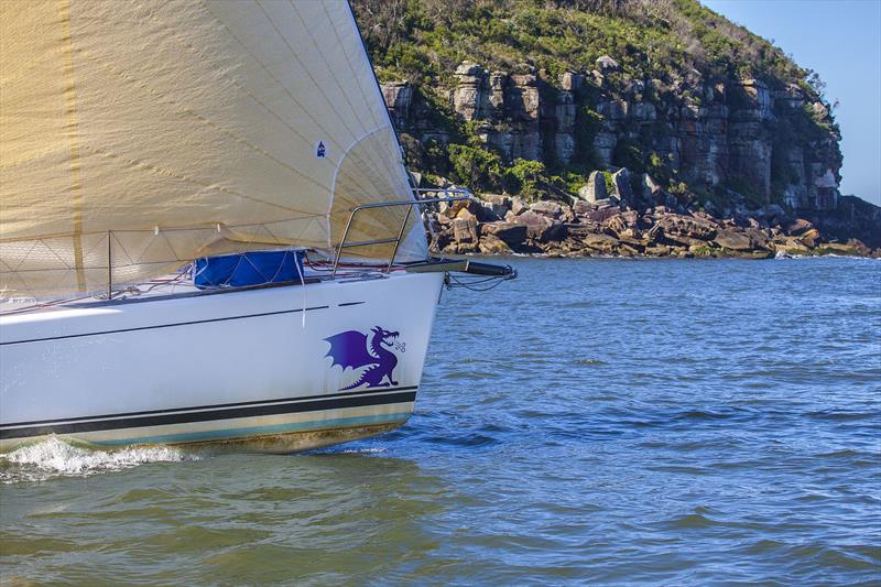 Puff coming around the Western end of Lion Island. 2022 Beneteau Pittwater Cup - photo © John Curnow