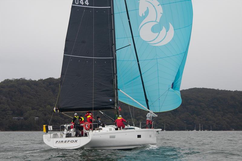 Banter comes back under Lion Island, and elects not to hoist the kite – yet… - 2024 Beneteau Pittwater Regatta - photo © Jennifer McKinnon