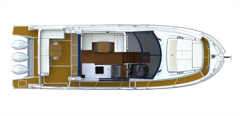 Antares 12 Coupe - Top view main deck U-shaped cockpit - photo © Groupe Beneteau