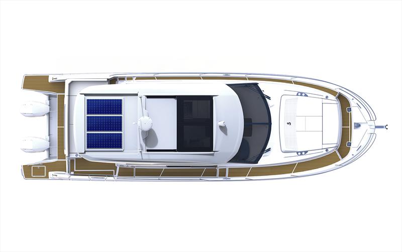 Antares 12 Coupe - Top View with solar panels (optional) - photo © Groupe Beneteau