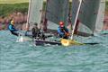 Robbie Smart (Youth), Richard Botting (Grand Master) and Peter Mcfarlane (Grand Master) compete on equal terms during Hartley Boats Blaze National Championship 2024 © Petru Balau Sports Photography / sports.hub47.com