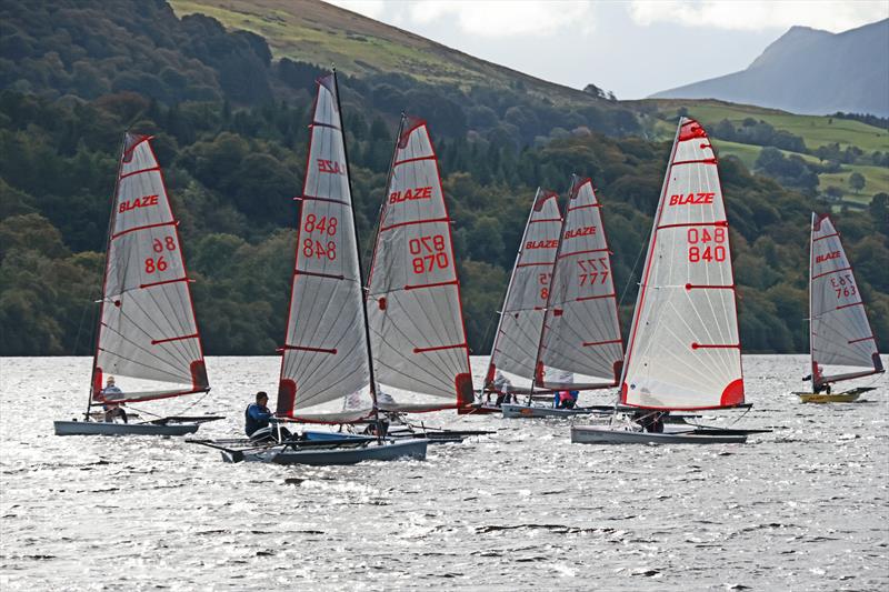 LOMO Blaze Inland Championship at Bala photo copyright John Hunter taken at Bala Sailing Club and featuring the Blaze class