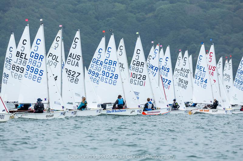 Main Fleet - ABP Cadet class World Championship in Plymouth - Day 2 photo copyright Paul Gibbins Photography taken at Mount Batten Centre for Watersports and featuring the Cadet class