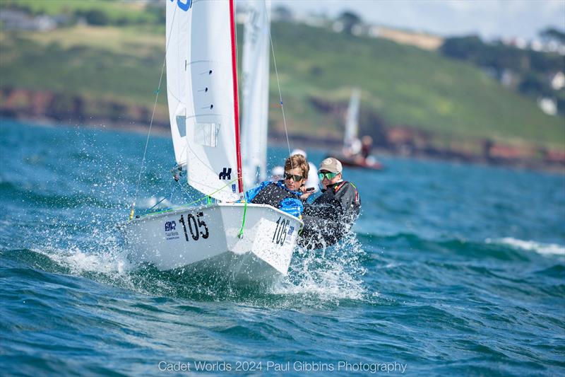 Main Fleet - ABP Cadet class World Championship in Plymouth - Day 3 photo copyright Paul Gibbins Photography taken at Plymouth Youth Sailing Club and featuring the Cadet class