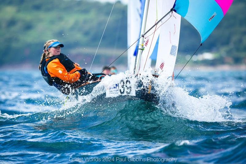 Main Fleet - ABP Cadet class World Championship in Plymouth - Day 3 photo copyright Paul Gibbins Photography taken at Mount Batten Centre for Watersports and featuring the Cadet class