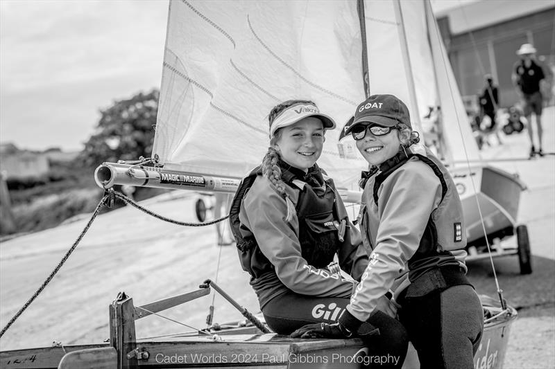 Teamwork and friendship - ABP Cadet class World Championship in Plymouth - Day 3 photo copyright Paul Gibbins Photography taken at Mount Batten Centre for Watersports and featuring the Cadet class