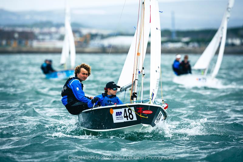 Promo fleet - ABP Cadet class World Championship in Plymouth - Day 6 photo copyright Paul Gibbins Photography taken at Mount Batten Centre for Watersports and featuring the Cadet class