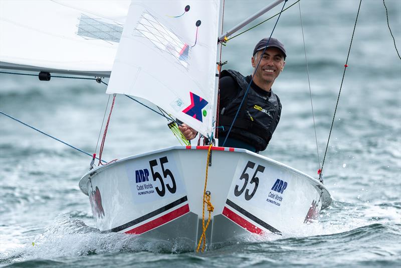 Alan Krailing wins the Ex-Cadets Race - ABP Cadet UK Nationals in Plymouth photo copyright Paul Gibbins Photography taken at Plymouth Youth Sailing Club and featuring the Cadet class