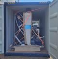 Celestial - keel and all in her shipping container © Celestial