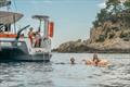 Excess 13 Swim platform down for chill time, up for party time