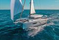 Crack on - Excess 13 with Pulse Line black stick, stanchions, and note the fixed bimini
