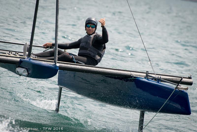 The Foiling Week 2016: Malcesine, Lake Garda photo copyright Martina Orsini / TFW 2016 taken at Fraglia Vela Malcesine and featuring the Catamaran class