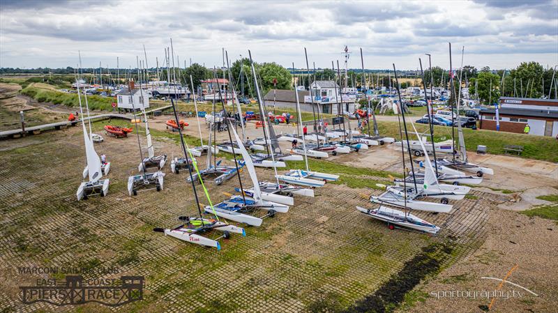 Cats ready to launch during the East Coast Piers Race - photo © Alex Irwin / www.sportography.tv