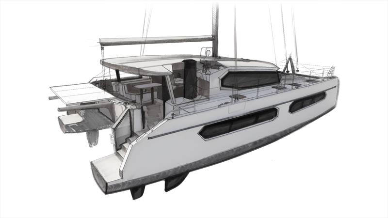 Sketch - Hu'chu 55ft performance catamaran - photo © iYacht GmbH