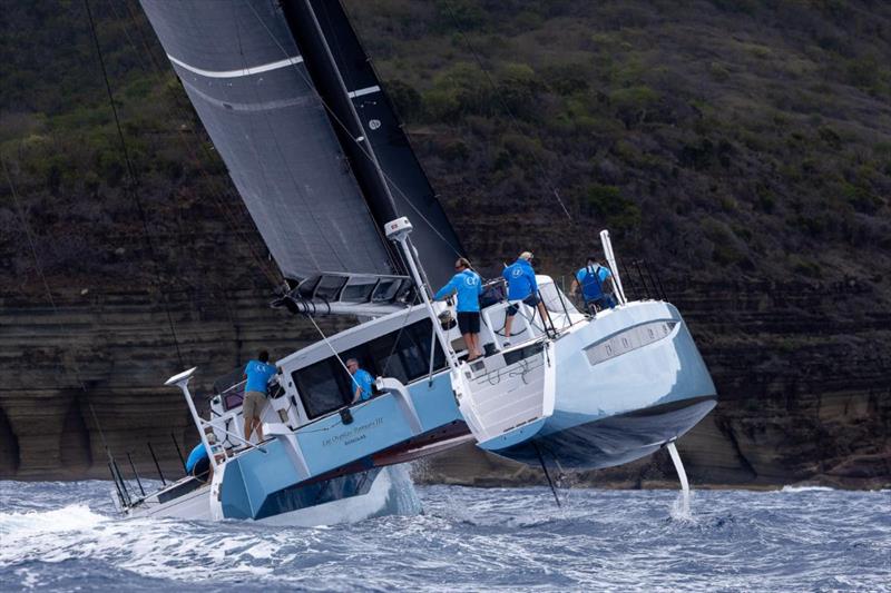 Adrian Lee's HH66 Lee Overlay Partners III - Antigua Sailing Week photo copyright Paul Wyeth / pwpictures.com taken at Antigua Yacht Club and featuring the Catamaran class