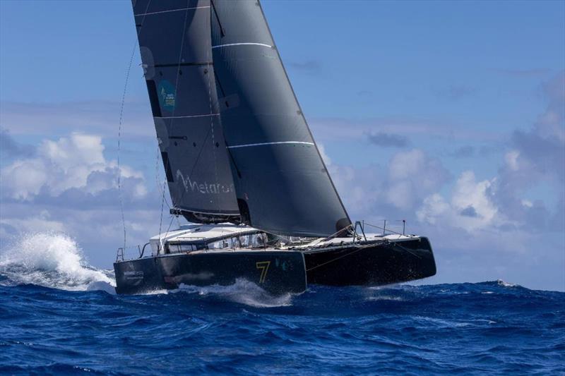 Marc Guillemot's MG5 Wellness Training (FRA) photo copyright Tim Wright / Photoaction.com taken at Royal Ocean Racing Club and featuring the Catamaran class